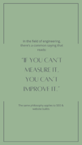 quote if you cant measure it, you cant improve it